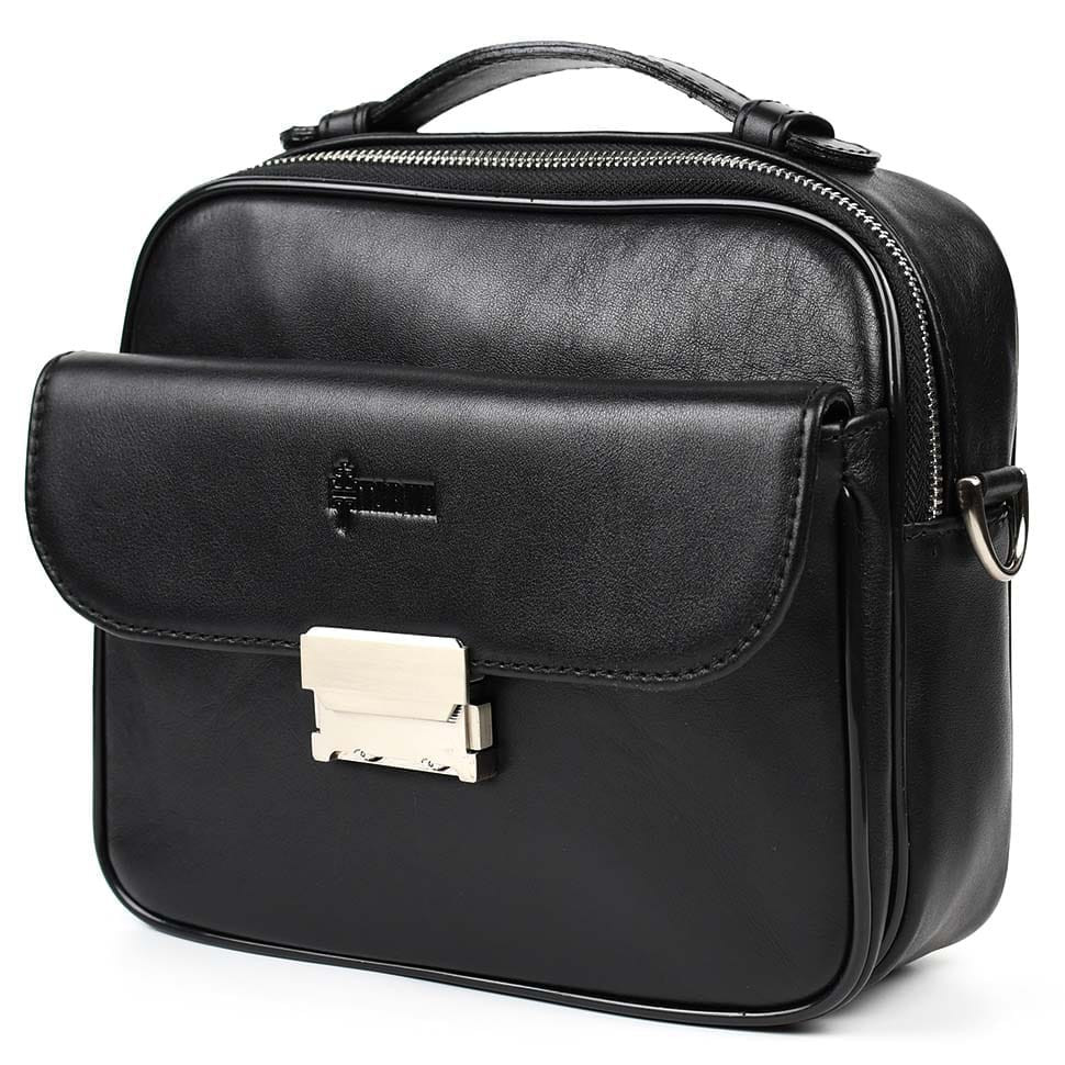 Чоловіча шкіряна сумка барсетка через плече з ручкою TARWA GA-1427-4lx