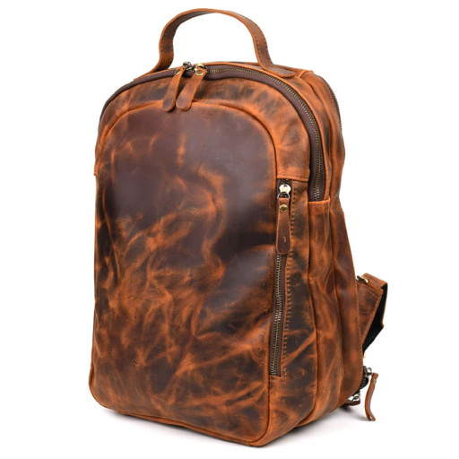 Рюкзак з нубуку, ексклюзивна модель, вінтажний коричневий колір