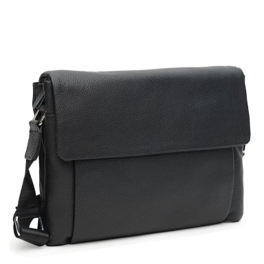 Men's leather bag Keizer K18858bl-black