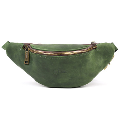 Green horse leather fanny pack TARWA RE-3034-3md