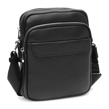 Men's leather bag Ricco Grande K12059-black