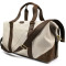 Дорожная спортивная сумка TARWA RCj-0320-4lx из канвас бежь и кожи крейзи хорс