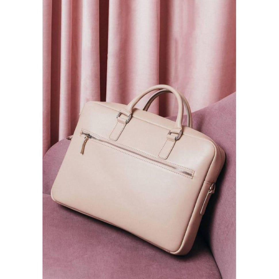 Шкіряна ділова сумка Briefcase 2.0 світло-бежевий