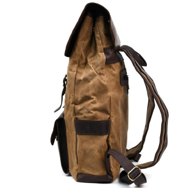 Laptop backpack made of canvas and crazy horse RCW-9001-4lx TARWA 