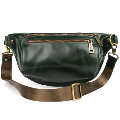TARWA GE-3105-2lx 2-compartment green fanny pack, size M