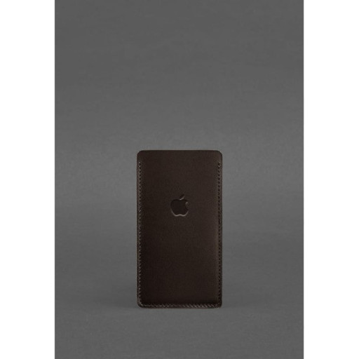 Шкіряний чохол для iPhone 12 Темно-коричневий Краст