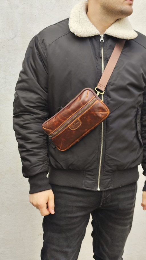 Сумка поясна із натуральної шкіри RY-1819-3md TARWA кінська шкіра