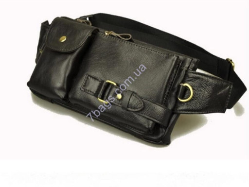 Шкіряна сумка чоловіча або жіноча на пояс і талію з натуральної шкіри