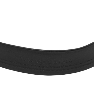 Cintura classica in pelle 35mm con lavorazione tubolare