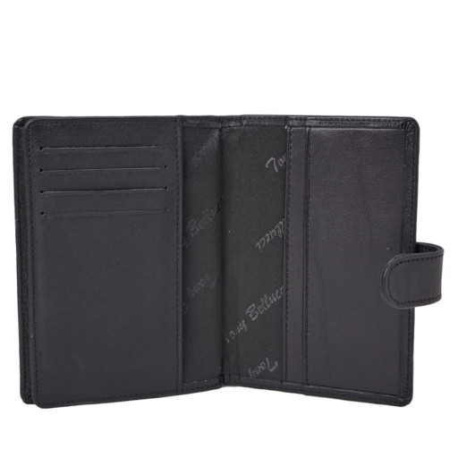 Обкладинка шкіряна для авто-паспорт Tony Belucci 197-101 чорна гладка