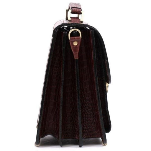 Солідний чоловічий портфель-планшет Manufatto з тисненням кроко