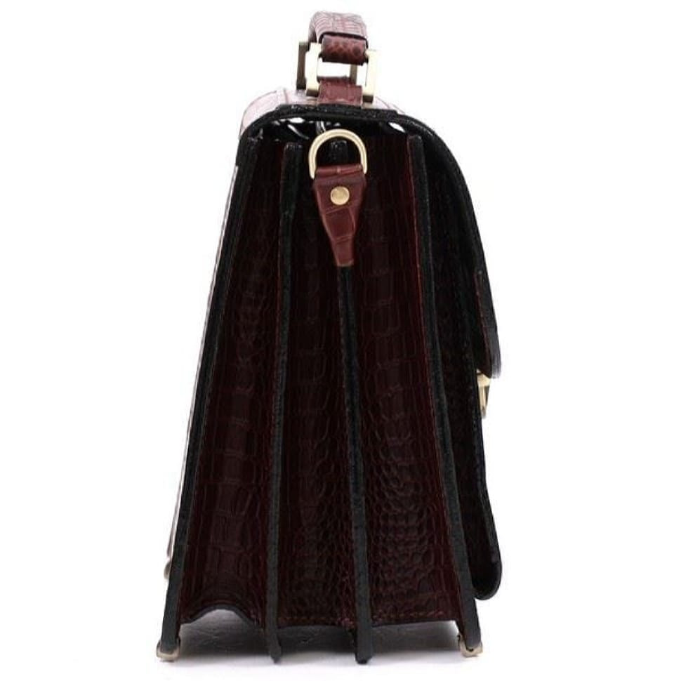 Солідний чоловічий портфель-планшет Manufatto з тисненням кроко