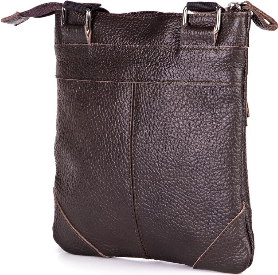 Shoulder bag SHVIGEL 11014 made of genuine leather Brown