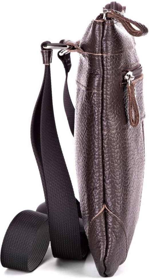 Shoulder bag SHVIGEL 11014 made of genuine leather Brown