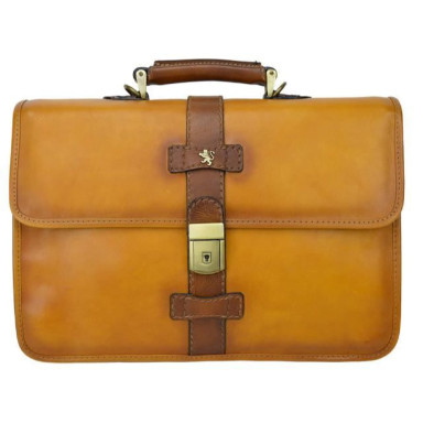 Pratesi BCO458 - Briefcase Anghiari in cow leather Briefcase Anghiari Cognac