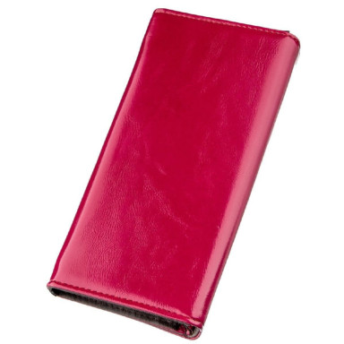Кошелек женский из экокожи гладкий KIVI 19078 Малиновый
