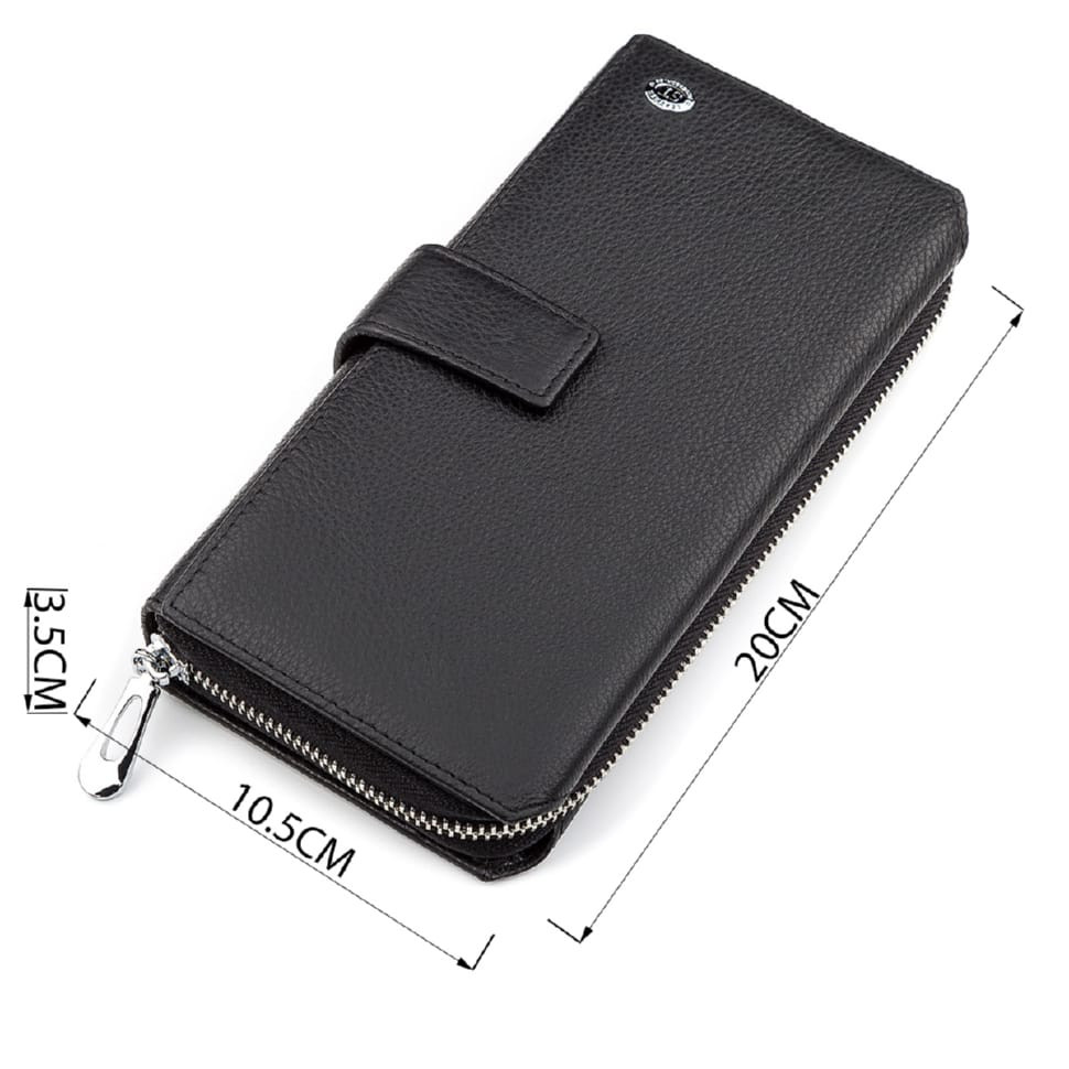 Мужской кошелек ST Leather 18453 (ST128) стильный Черный