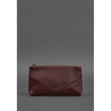 Women's leather cosmetic bag burgundy