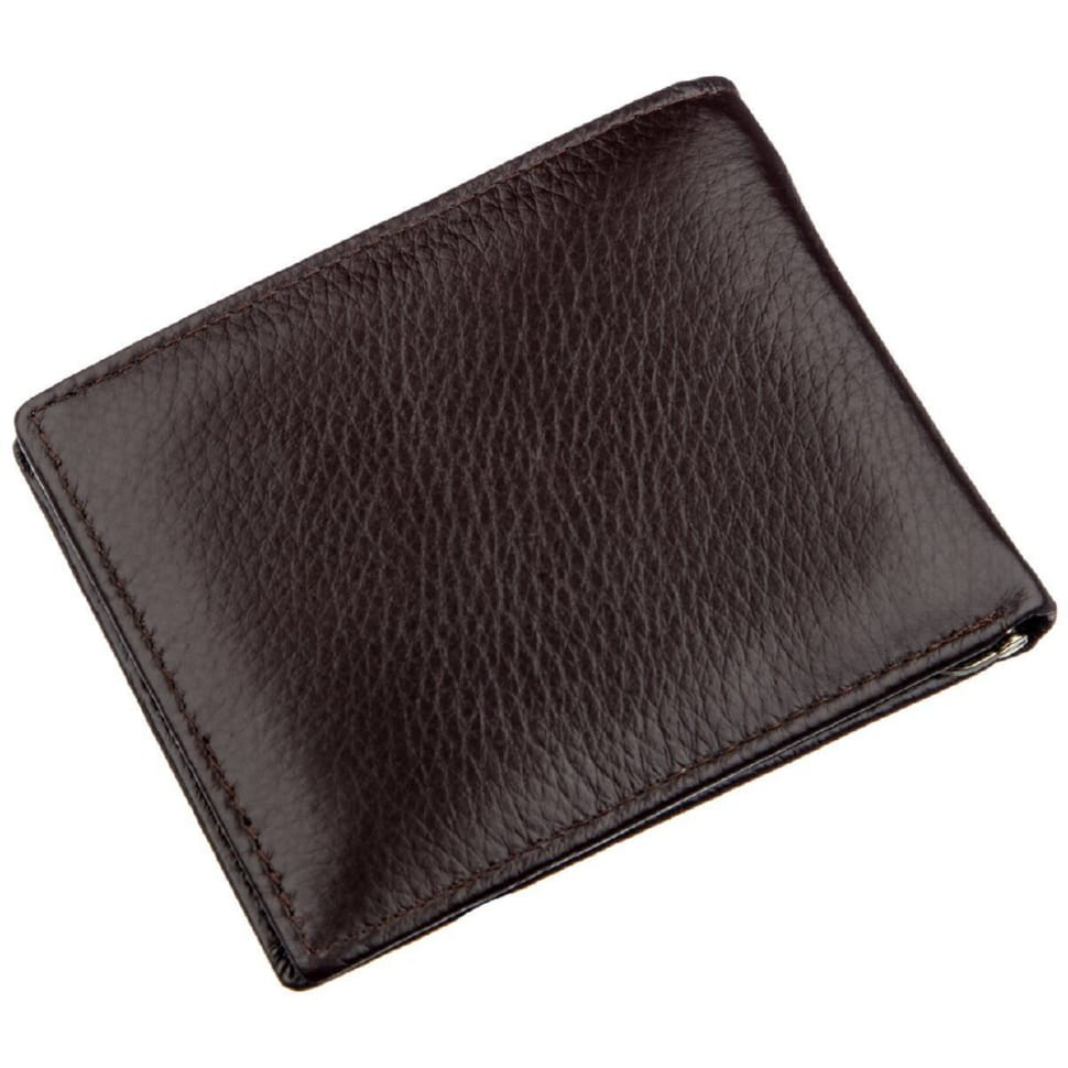 Відмінний чоловічий затискач із зернистої шкіри KARYA 21057 Синій