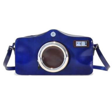 Pratesi RBE444 - Photocamera Radica Shoulder Bag в шкіряній радіусі Radica Electric Blue
