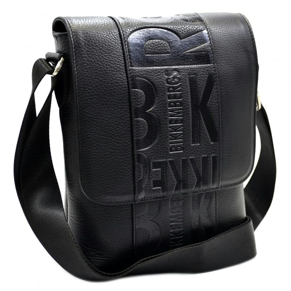 Барсетка м'яка шкіряна DESISAN 1612-01 чорний дрібний флотар