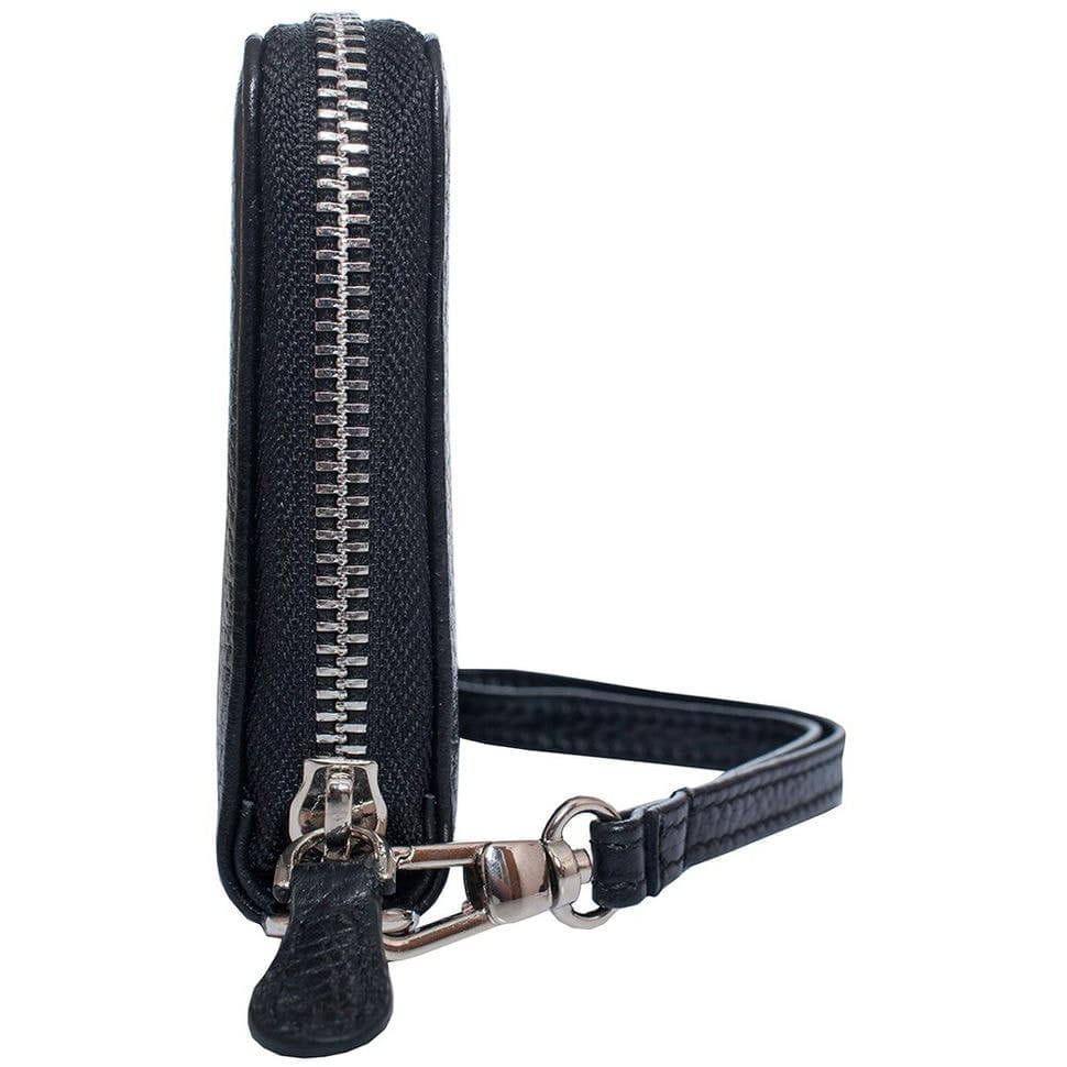 Гаманець жіночий шкіряний CANPEL 710-7 чорний флотар