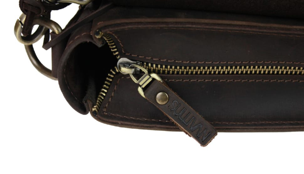 Bag man's for documents large leather A4 with a latch with a handle SULLIVAN 74218 (50) brown