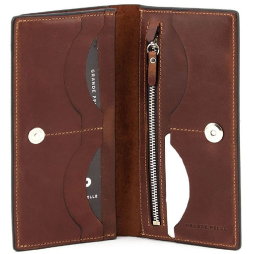 Портмоне 512123 Сinturino, коричневого кольору, від бренду Grande Pelle