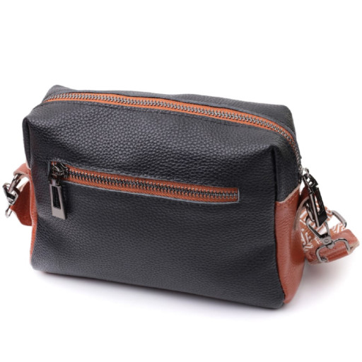 Сумка для жінок з натуральної шкіри на кожен день Vintage 22588 Чорний