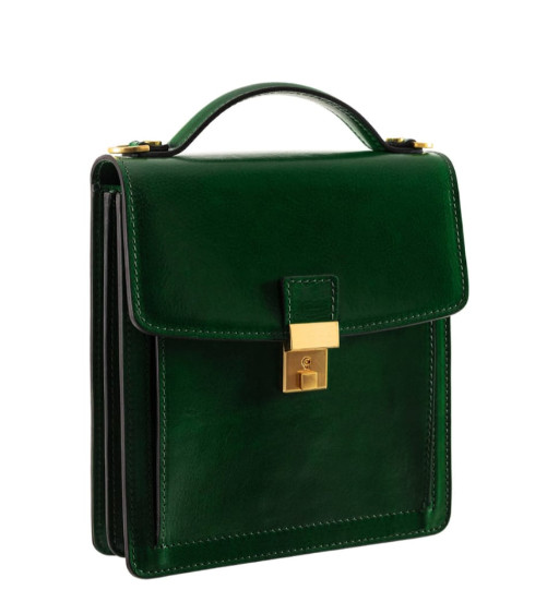 Маленький шкіряний портфель - Walden - Зелений колір - Time Resistance 5242601