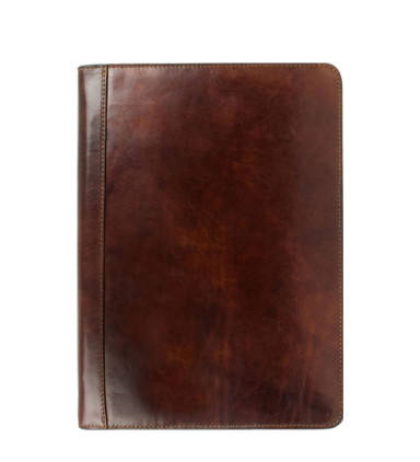 Womens Leather A4 Documents Folder Organizer - Candide -  Brown - Black Lining color -  Time Resistance 5198201W