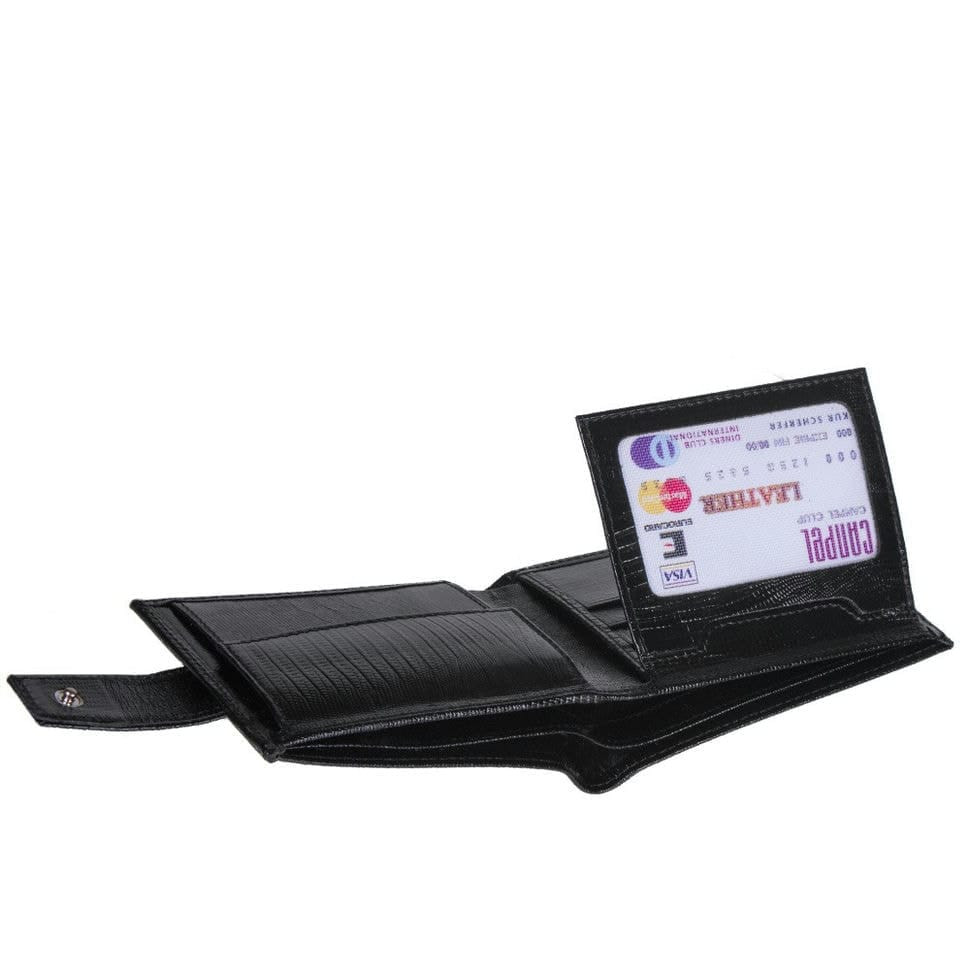 Портмоне шкіряне CANPEL 1408-8 чорний лазер