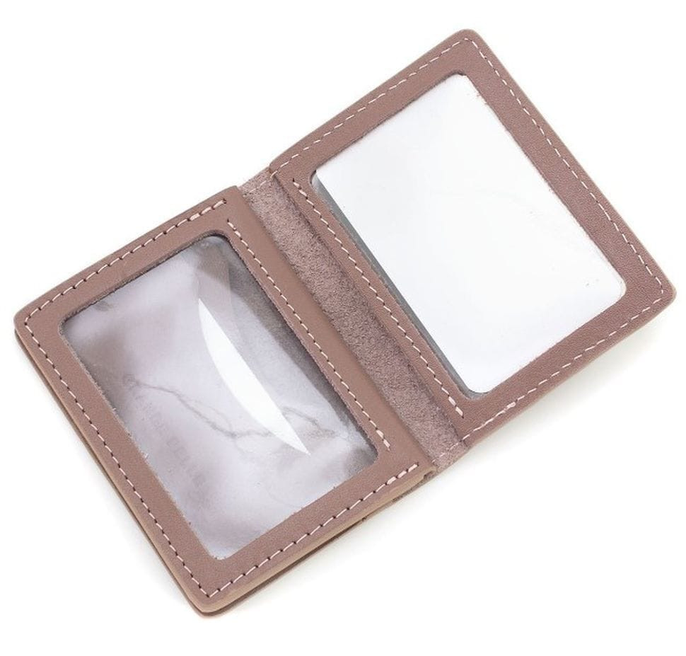 Шкіряна обкладинка на права ID паспорт, посвідчення Grande Pelle 211665 пудра