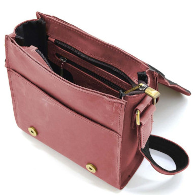 Mens leather shoulder bag RW-30271-3md TARWA marsala