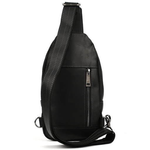 Модний рюкзак слінг на шлейку чорний TARWA RA-4007-3md