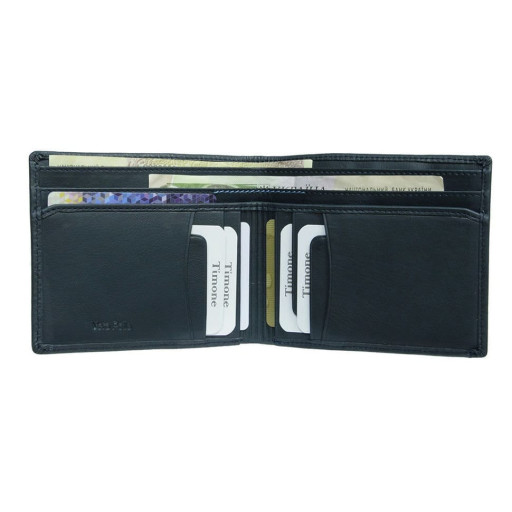 Leather wallet Timone 11163 navy blue
