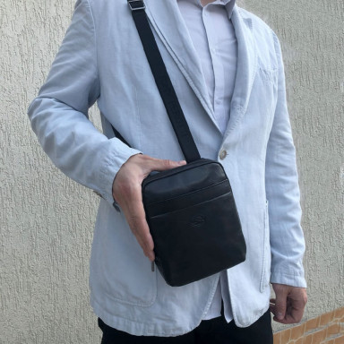 Сумка шкіряна Italico 6056 чорний