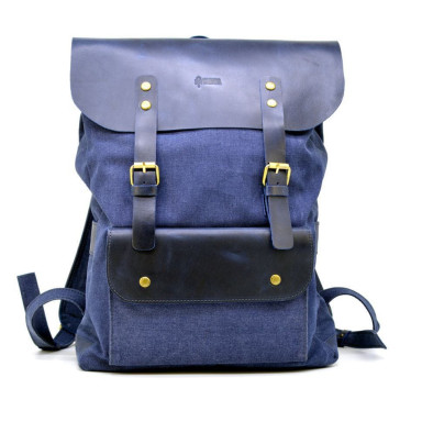 Backpack unisex mix of canvas and leather KK-9001-4lx TARWA