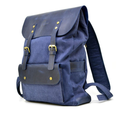 Backpack unisex mix of canvas and leather KK-9001-4lx TARWA