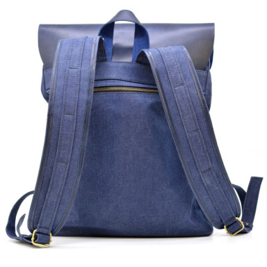 Backpack unisex mix of canvas and leather KK-9001-4lx TARWA
