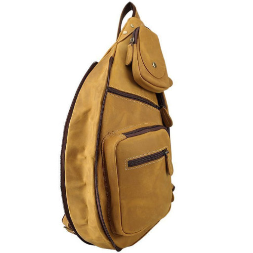 Рюкзак з нубуку на одне плече Tiding 3073