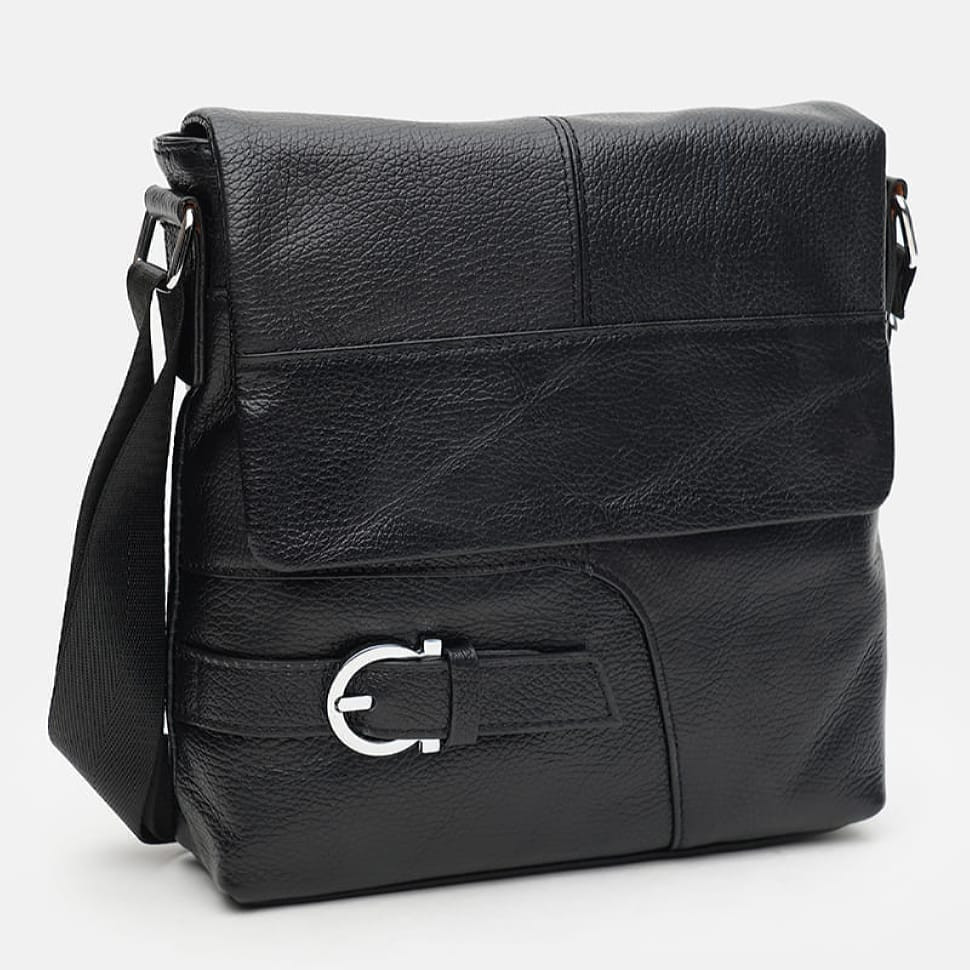 Чоловіча шкіряна сумка Keizer K13651bl-black