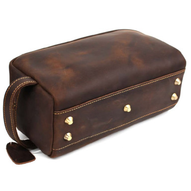 Cosmetic bag toiletry case for one compartment Tiding tid9533C brown