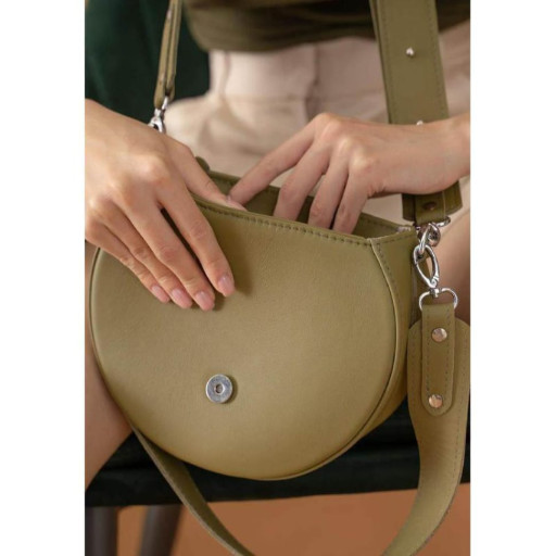 Жіноча шкіряна сумка Mandy оливкова