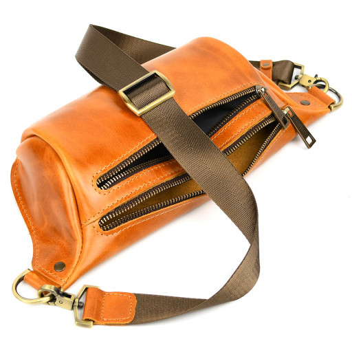 Сумка напоясна бананка в розмірі М TARWA GY-3105-2lx 2 відділення руда