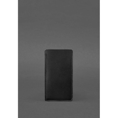 Кожаный чехол для iPhone 12 Черный Краст