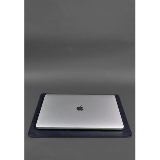 Настільний набір з натуральної шкіри 1.0 темно-синій краст