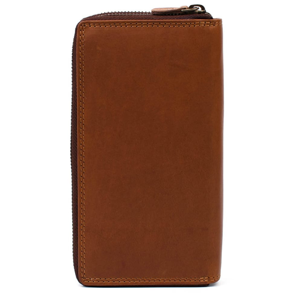 Шкіряний чоловічий клатч коньячний Hill Burry HB3628B на два відділення
