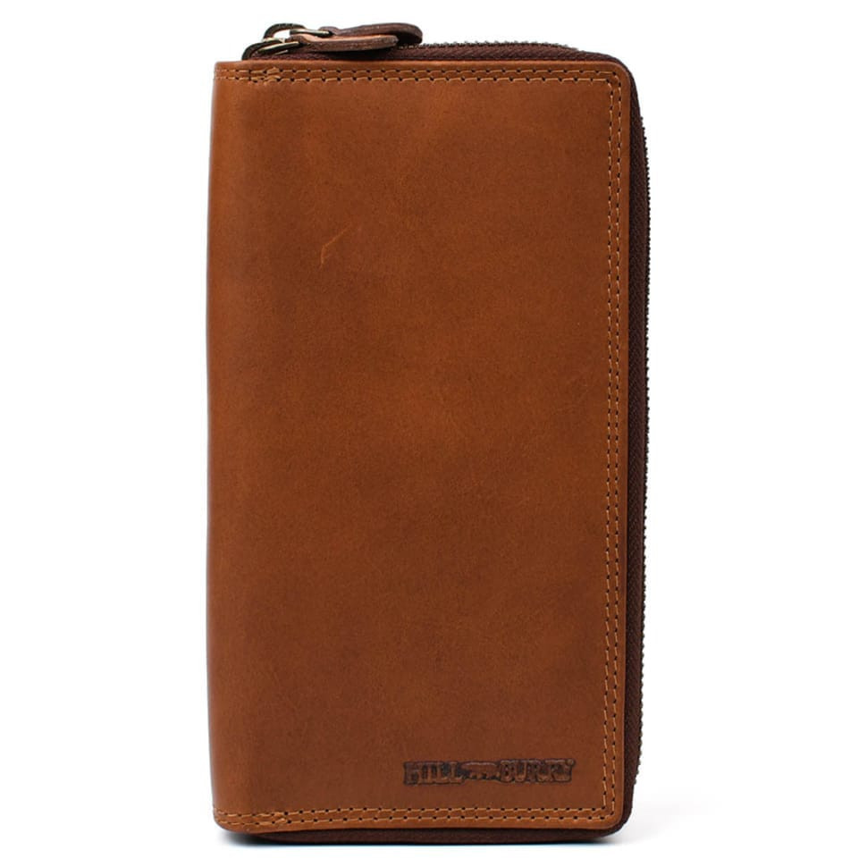 Шкіряний чоловічий клатч коньячний Hill Burry HB3628B на два відділення