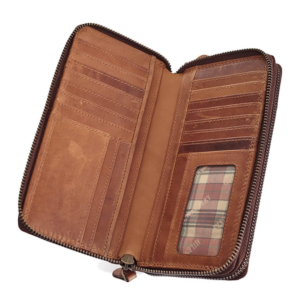Шкіряний чоловічий клатч коньячний Hill Burry HB3628B на два відділення